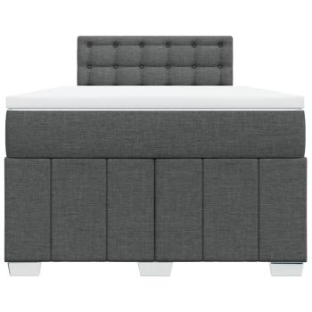 Boxspringbett mit Matratze Dunkelgrau 120x190 cm Stoff