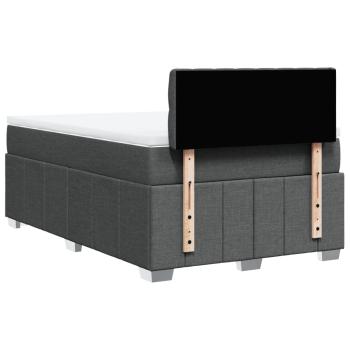 Boxspringbett mit Matratze Dunkelgrau 120x190 cm Stoff