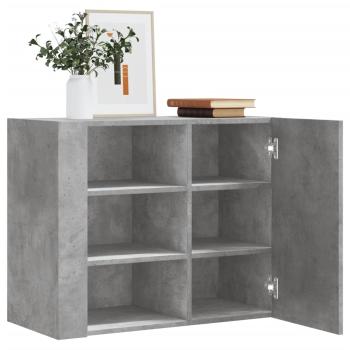 ARDEBO.de - Wandregal Betongrau 75x35x60 cm Holzwerkstoff