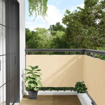 ARDEBO.de - Balkon-Sichtschutz Creme 300x75 cm PVC
