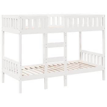 Etagenbett Weiß 80x200 cm Massivholz Kiefer