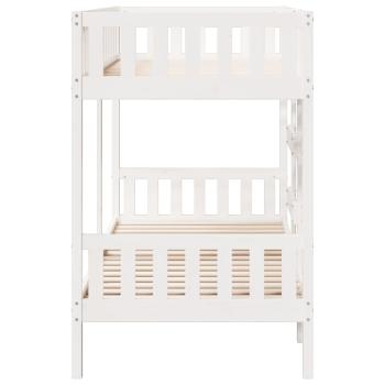 Etagenbett Weiß 80x200 cm Massivholz Kiefer