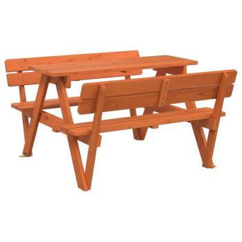 ARDEBO.de - Picknicktisch für 4 Kinder mit Sonnenschirm Massivholz Tanne