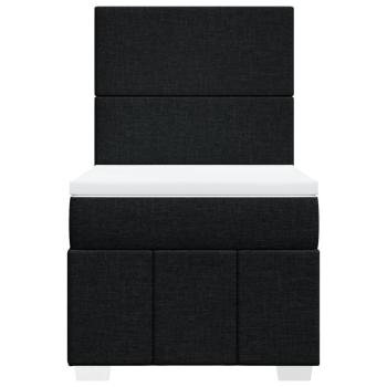 Boxspringbett mit Matratze Schwarz 90x190 cm Stoff