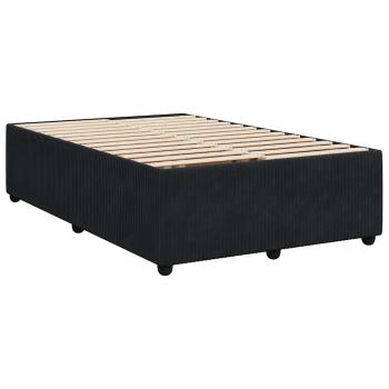 ARDEBO.de - Boxspringbett mit Matratze Schwarz 120x200 cm Samt