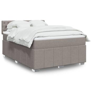 ARDEBO.de - Boxspringbett mit Matratze Taupe 160x200 cm Stoff