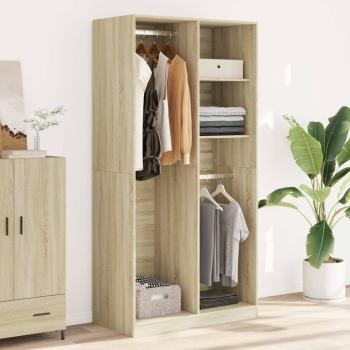 ARDEBO.de - Kleiderschrank Sonoma-Eiche 100x50x200 cm Holzwerkstoff