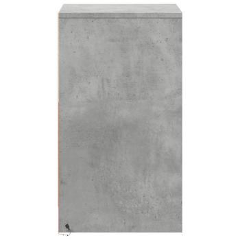 Nachttische mit LED-Leuchten 2 Stk. Betongrau Holzwerkstoff