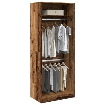 ARDEBO.de - Kleiderschrank Altholz-Optik 80x50x200 cm Holzwerkstoff