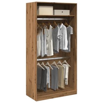ARDEBO.de - Kleiderschrank Artisan-Eiche 100x50x200 cm Holzwerkstoff
