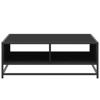 Couchtisch Schwarz 80x80x30 cm Holzwerkstoff und Metall