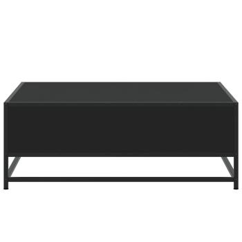 Couchtisch Schwarz 80x80x30 cm Holzwerkstoff und Metall