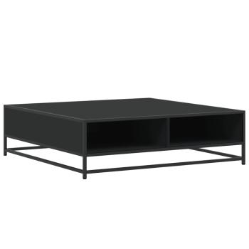 Couchtisch Schwarz 100x100x30 cm Holzwerkstoff und Metall