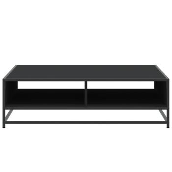 Couchtisch Schwarz 100x100x30 cm Holzwerkstoff und Metall