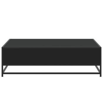 Couchtisch Schwarz 100x100x30 cm Holzwerkstoff und Metall