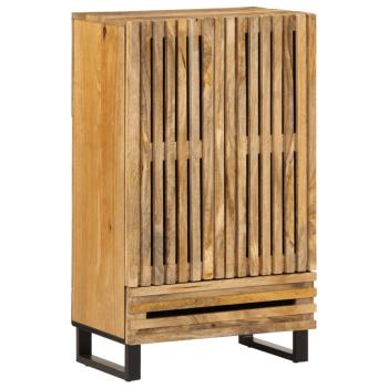 ARDEBO.de - Highboard 60x34x100 cm Raues Massivholz Mango