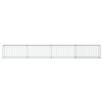 Gabionenkorb mit Deckel 400x50x50 cm Verzinktes Eisen