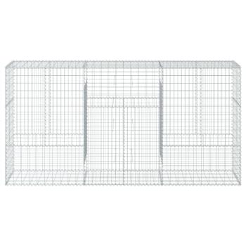 Gabione mit Deckel 300x50x150 cm Verzinktes Eisen
