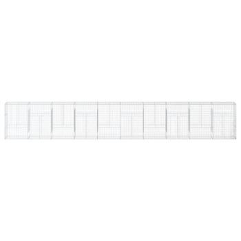 Gabione mit Deckel 1000x50x150 cm Verzinktes Eisen