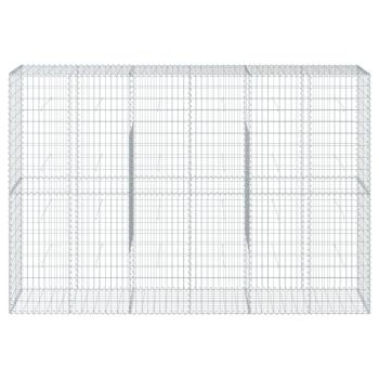 Gabione mit Deckel 300x50x200 cm Verzinktes Eisen
