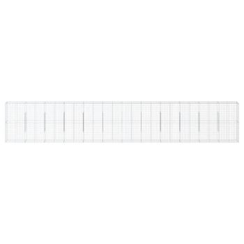 Gabione mit Deckel 1200x50x200 cm Verzinktes Eisen