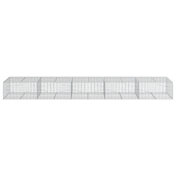 Gabione mit Deckel 500x100x50 cm Verzinktes Eisen