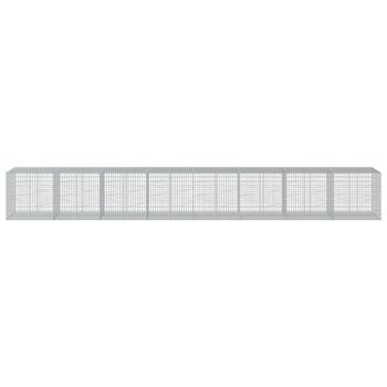 Gabione mit Deckel 800x100x100 cm Verzinktes Eisen
