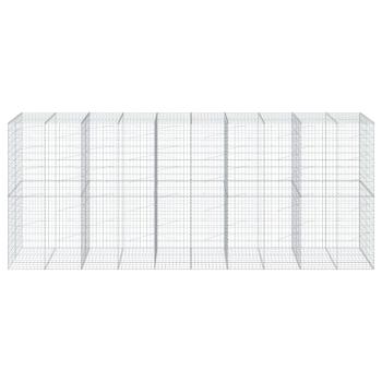 Gabione mit Deckel 500x100x200 cm Verzinktes Eisen