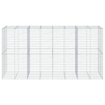 Gabione mit Deckel 400x100x200 cm Verzinktes Eisen