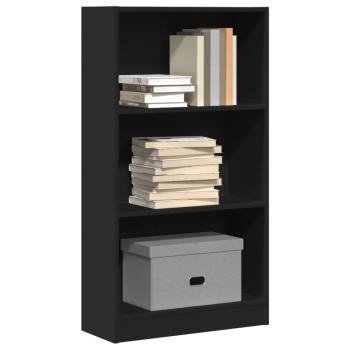 ARDEBO.de - Bücherregal Schwarz 60x24x109 cm Holzwerkstoff