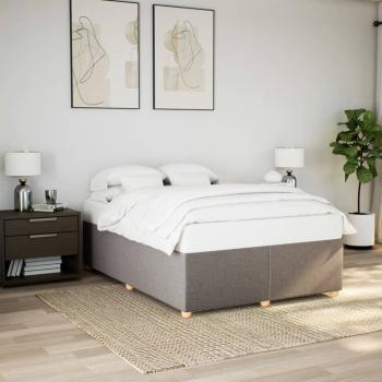 ARDEBO.de - Bettgestell ohne Matratze Taupe 160x200 cm Stoff