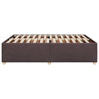 Bettgestell ohne Matratze Dunkelbraun 140x200 cm Stoff