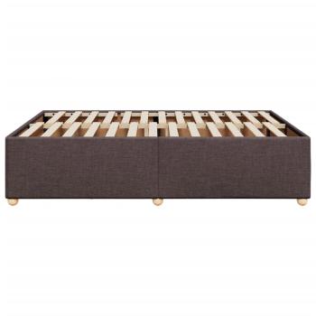Bettgestell ohne Matratze Dunkelbraun 140x190 cm Stoff