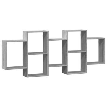 Wandregal Grau Sonoma 159x18x65 cm Holzwerkstoff