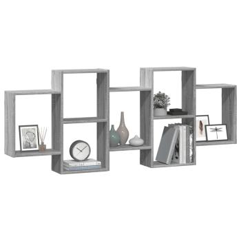 Wandregal Grau Sonoma 159x18x65 cm Holzwerkstoff
