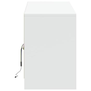 ARDEBO.de - TV-Schrank mit LED-Beleuchtung Weiß 139,5x34x50cm Holzwerkstoff