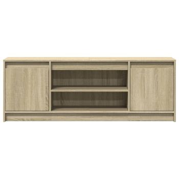TV-Schrank mit LED-Beleuchtung Sonoma-Eiche 139,5x34x50 cm