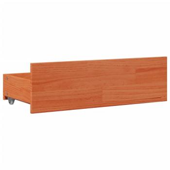 Massivholzbett ohne Matratze mit Schubladen Braun 150x200 cm