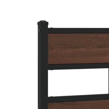 ARDEBO.de - Bettgestell ohne Matratze mit Kopfteil Braun Eiche 107x203 cm