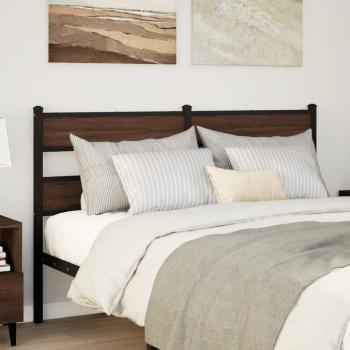 ARDEBO.de - Kopfteil Braun Eichen-Optik 150 cm Stahl und Holzwerkstoff