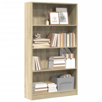 ARDEBO.de - Bücherregal Sonoma-Eiche 80x24x143 cm Holzwerkstoff