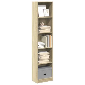 ARDEBO.de - Bücherregal Sonoma-Eiche 40x24x176 cm Holzwerkstoff