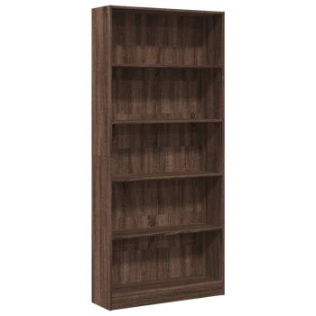 Bücherregal Braun Eichen-Optik 80x24x176 cm Holzwerkstoff