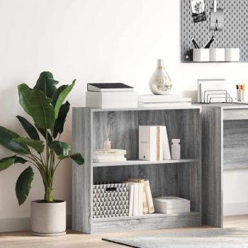 ARDEBO.de - Bücherregal Grau Sonoma 80x24x76cm Holzwerkstoff