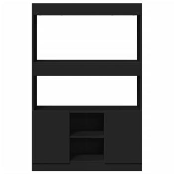 Highboard Schwarz 92x33x140 cm Holzwerkstoff