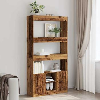 ARDEBO.de - Highboard Altholz-Optik 92x33x180 cm Holzwerkstoff