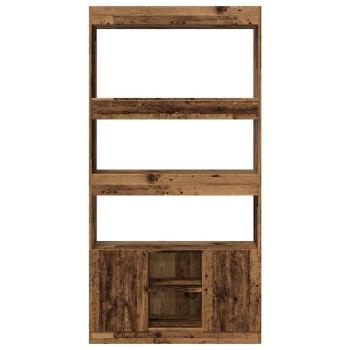Highboard Altholz-Optik 92x33x180 cm Holzwerkstoff