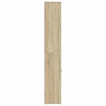 Badezimmerschrank Sonoma-Eiche 30x30x183,5 cm Holzwerkstoff