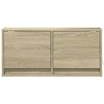 TV-Wandschrank mit LED-Beleuchtung Sonoma-Eiche 80x31x38 cm