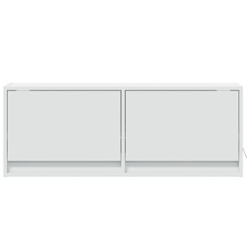 TV-Wandschrank mit LED-Beleuchtung Weiß 100x31x35 cm